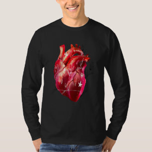 Anatomisch hart en bloemen Cardioloog design T-shirt