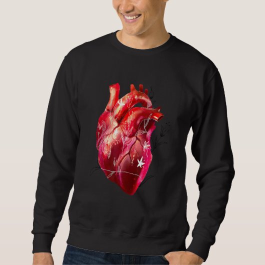 Anatomisch hart en bloemen Cardioloog design Trui (Voorkant)
