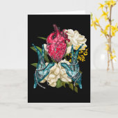 Anatomisch Hart En Bloemen Dokter Valentine  Kaart (Gele Bloem)