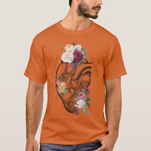 Anatomisch hart en bloemen Show uw liefdesvrouwen T-shirt