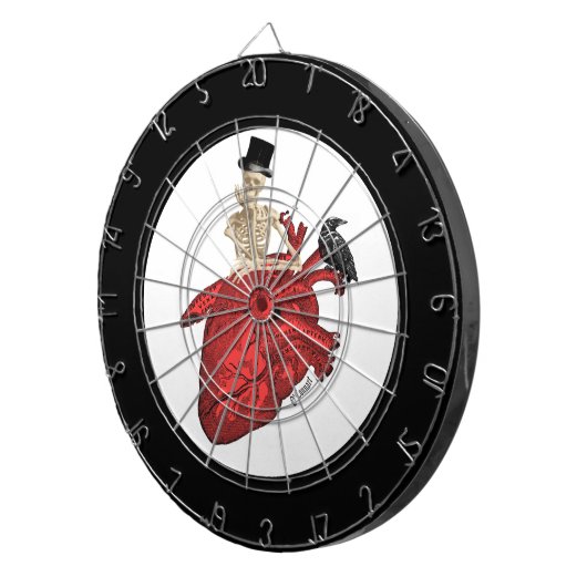 Anatomisch hart- en tandheelkundig skelet dartbord (Voorkant Rechts)