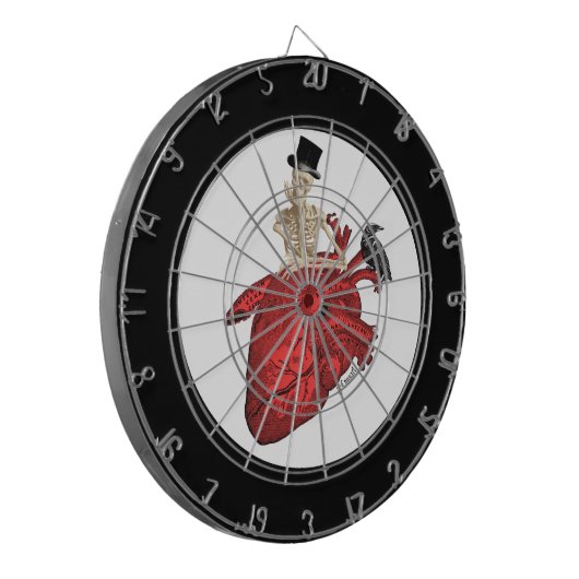 Anatomisch hart- en tandheelkundig skelet dartbord (Voorkant Links)