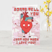Anatomisch hart grappige valentijnskaart kaart (Gele Bloem)