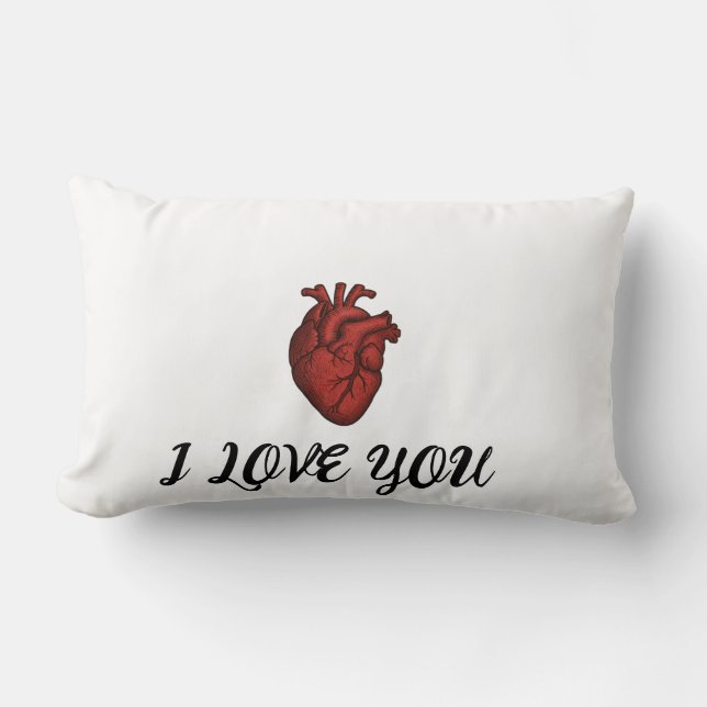 Anatomisch Hart “IK HOU VAN JE” Design Kussen (Voorkant)