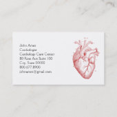 Anatomisch hart-medische cardiologie visitekaartje (Achterkant)