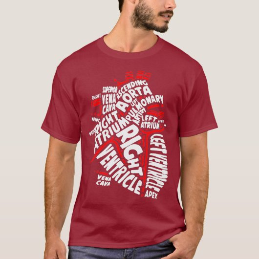 Anatomisch hart Medische delen van het hart Anatom T-shirt (Voorkant)