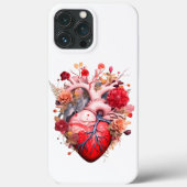 Anatomisch hart met bloemen Case-Mate iPhone case (Achterkant)