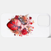Anatomisch hart met bloemen Case-Mate iPhone case (Achterkant (horizontaal))