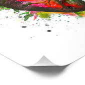 Anatomisch hart met bloemen, floreel hart foto afdruk (Hoek)