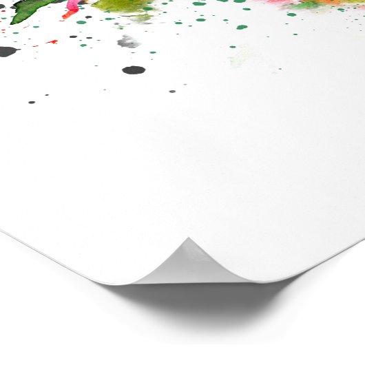 Anatomisch hart met bloemen, floreel hart poster (Hoek)