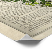 Anatomisch Hart met Bloemen & Kolibrie Poster (Hoek)