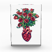 Anatomisch Hart met Rozen, Hart Warrior Fotoblokken (Voorkant)