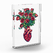 Anatomisch Hart met Rozen, Hart Warrior Fotoblokken (Links)