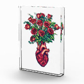 Anatomisch Hart met Rozen, Hart Warrior Fotoblokken (Rechts)