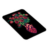 Anatomisch Hart met Rozen, Hart Warrior Magneet (Rechterzijde)