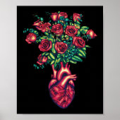 Anatomisch Hart met Rozen, Hart Warrior Poster (Voorkant)