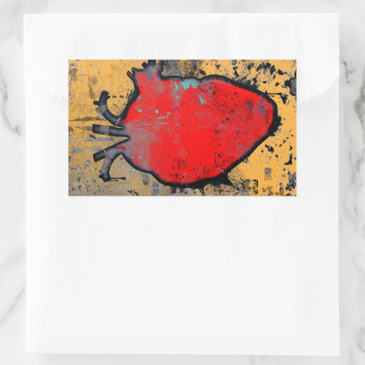 anatomisch hart rechthoekige sticker (Tas)