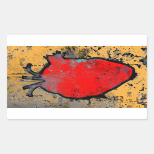 anatomisch hart rechthoekige sticker
