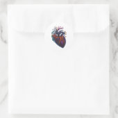 Anatomisch hart ronde sticker (Tas)