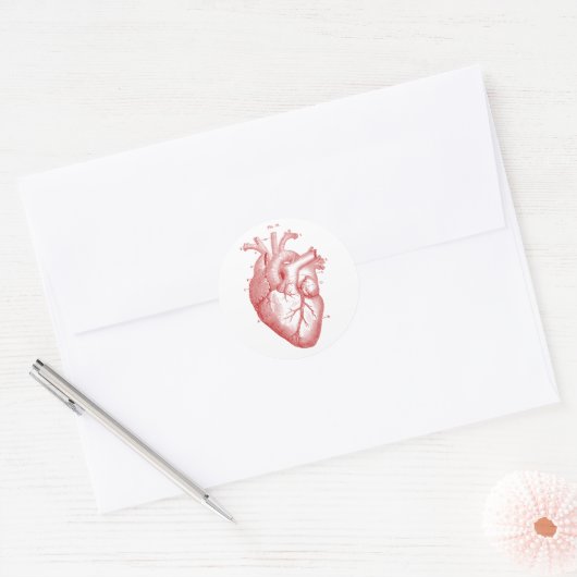 Anatomisch hart ronde sticker (Envelop)