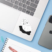 Anatomisch hart sticker (Laptop met iPhone)