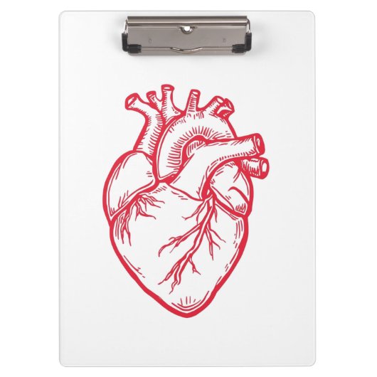 Anatomisch Hart Valentijns T-shirt Klembord (Voorkant)