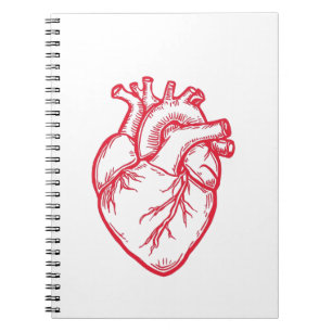 Anatomisch Hart Valentijns T-shirt Notitieboek