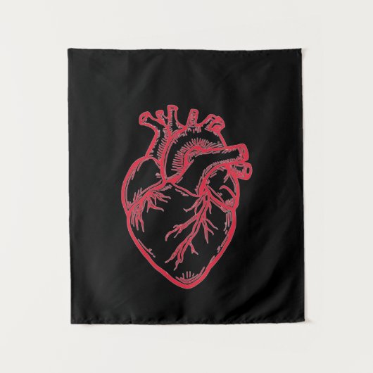 Anatomisch Hart Valentijns T-shirt Wandkleed (Voorkant)