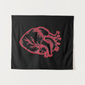 Anatomisch Hart Valentijns T-shirt Wandkleed (Voorkant (horizontaal))