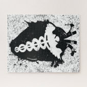 anatomisch hart van caduceus legpuzzel (Horizontaal)