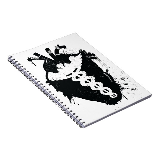 anatomisch hart van caduceus notitieboek (Rechterzijde)