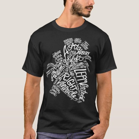 Anatomisch hart - Witte Word - Wolkenlijn T-shirt (Voorkant)