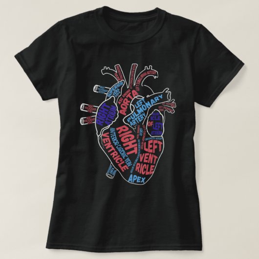 Anatomisch hart, zenuwstelsel t-shirt (Design voorkant)