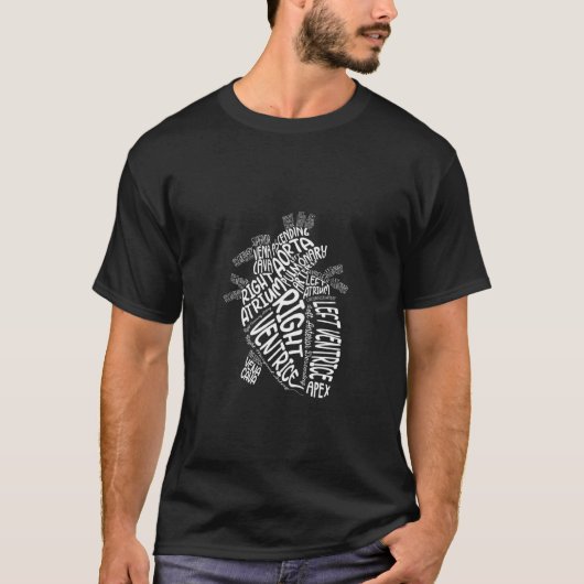Anatomisch harthart Cardioloog anatomie Cardiologi T-shirt (Voorkant)