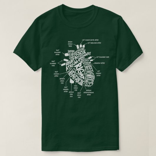 Anatomisch hartverwarmingsdiagram T T-shirt (Design voorkant)