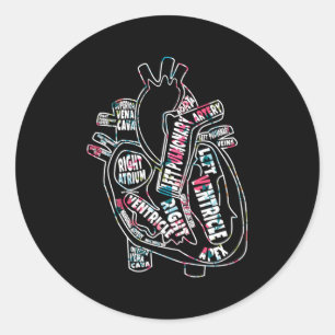 Anatomisch Hij Cardiale Verpleegkundige P van Zijn Ronde Sticker