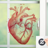 Anatomisch humaan hart Kunstvensterkoeling Raamsticker (Huis)