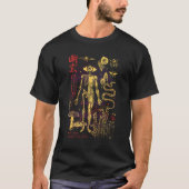 Anatomisch lichaam en dieren t-shirt (Voorkant)