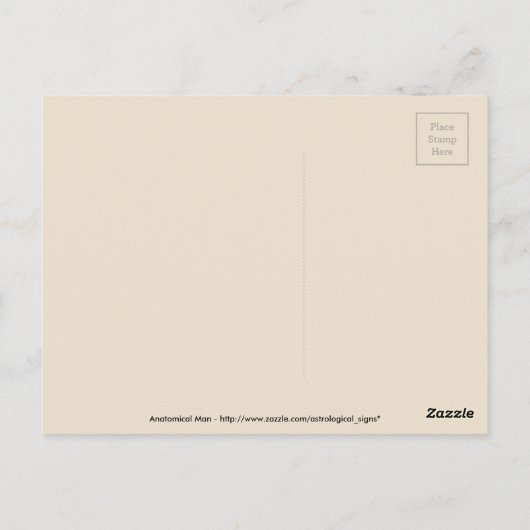 Anatomisch Man in Très Riches Heures van Duke Berr Briefkaart (Achterkant)