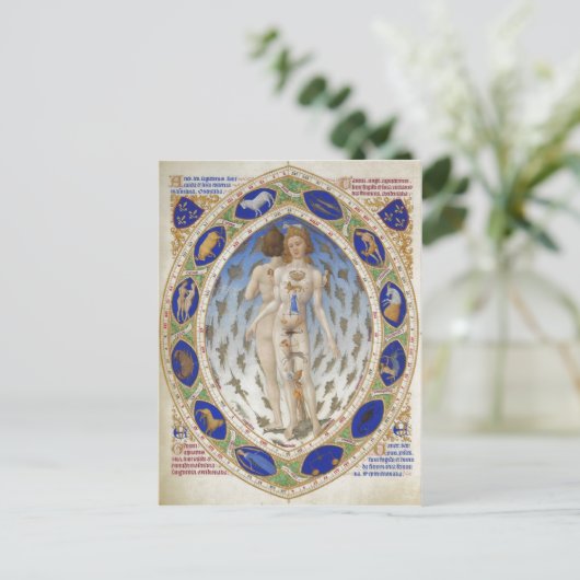 Anatomisch Man, Les Tr's Riches Heures du duc de B Briefkaart (Staand voorkant)