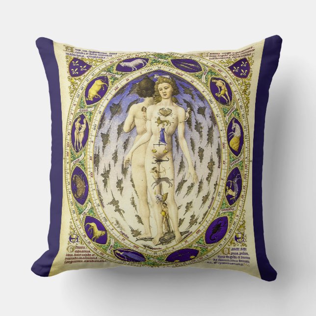 Anatomisch Man van de dierenriem Kussen (Voorkant)