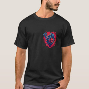 Anatomisch Mechanisch Hart met Laser Pistool Cyber T-shirt