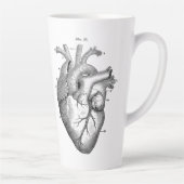 Anatomisch menselijk hart  Kunst met letterlijke M Latte Mok (Rechts)