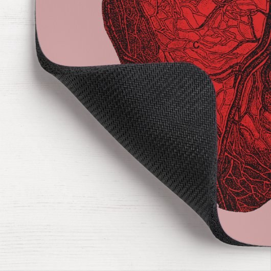 Anatomisch menselijk hart muismat (Hoek)