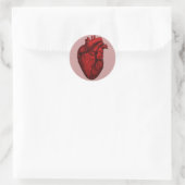 Anatomisch menselijk hart ronde sticker (Tas)