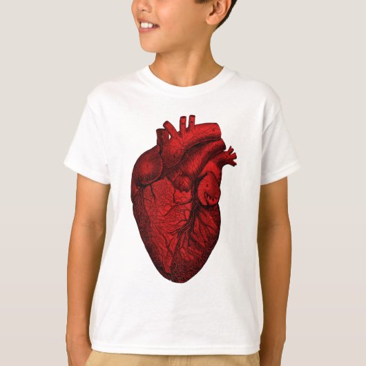 Anatomisch menselijk hart t-shirt (Voorkant)