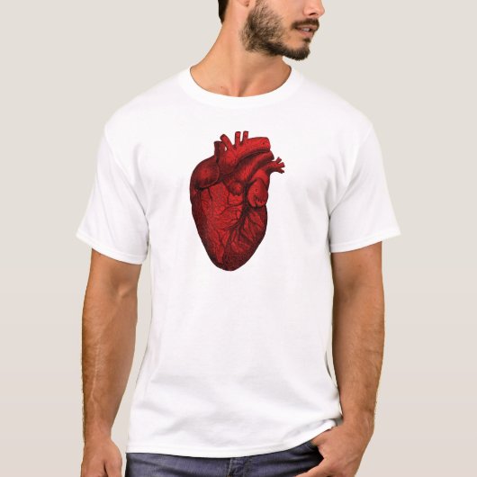 Anatomisch menselijk hart t-shirt (Voorkant)
