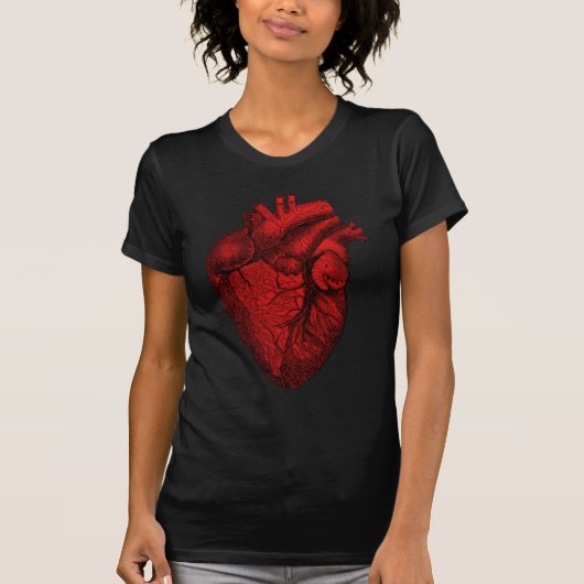 Anatomisch menselijk hart t-shirt (Voorkant)