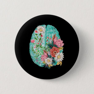 Anatomisch Menselijk Hersenen Geestelijk Gezondhei Ronde Button 5,7 Cm