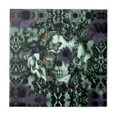 Anatomisch onjuiste papaverschedel tegeltje (Voorkant)